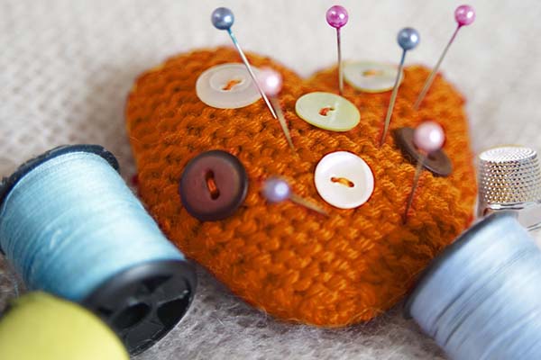 Orange pin cushion